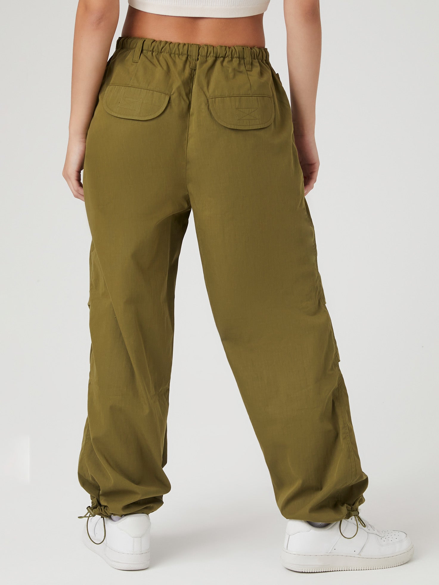 מכנסי WIDE LEG בשילוב גומי- FOREVER 21|פוראבר 21