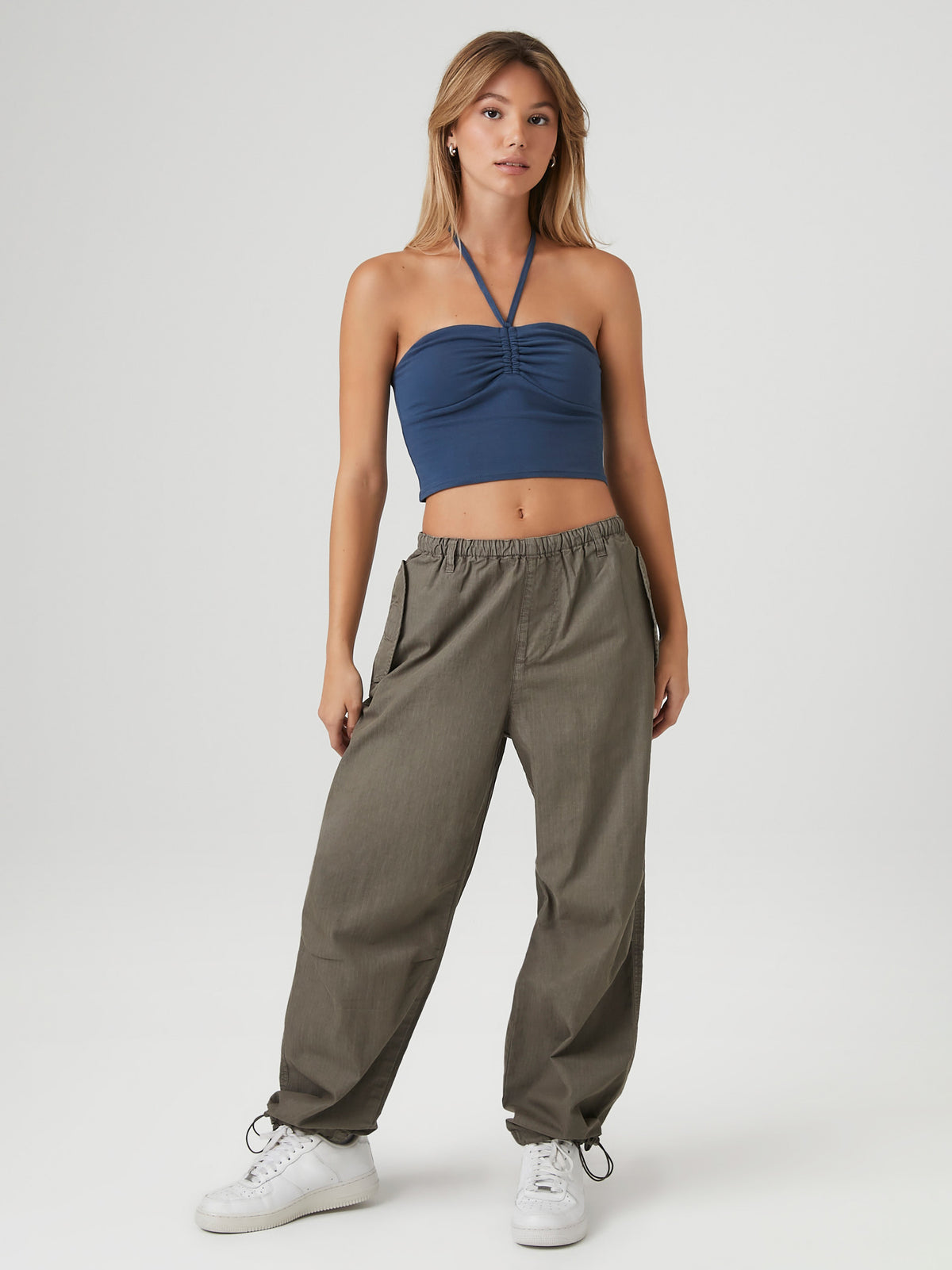 מכנסי WIDE LEG בשילוב גומי