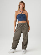 מכנסי WIDE LEG בשילוב גומי