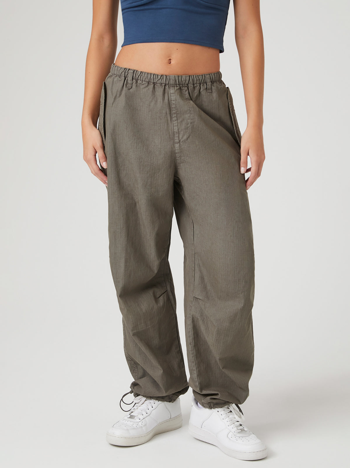 מכנסי WIDE LEG בשילוב גומי