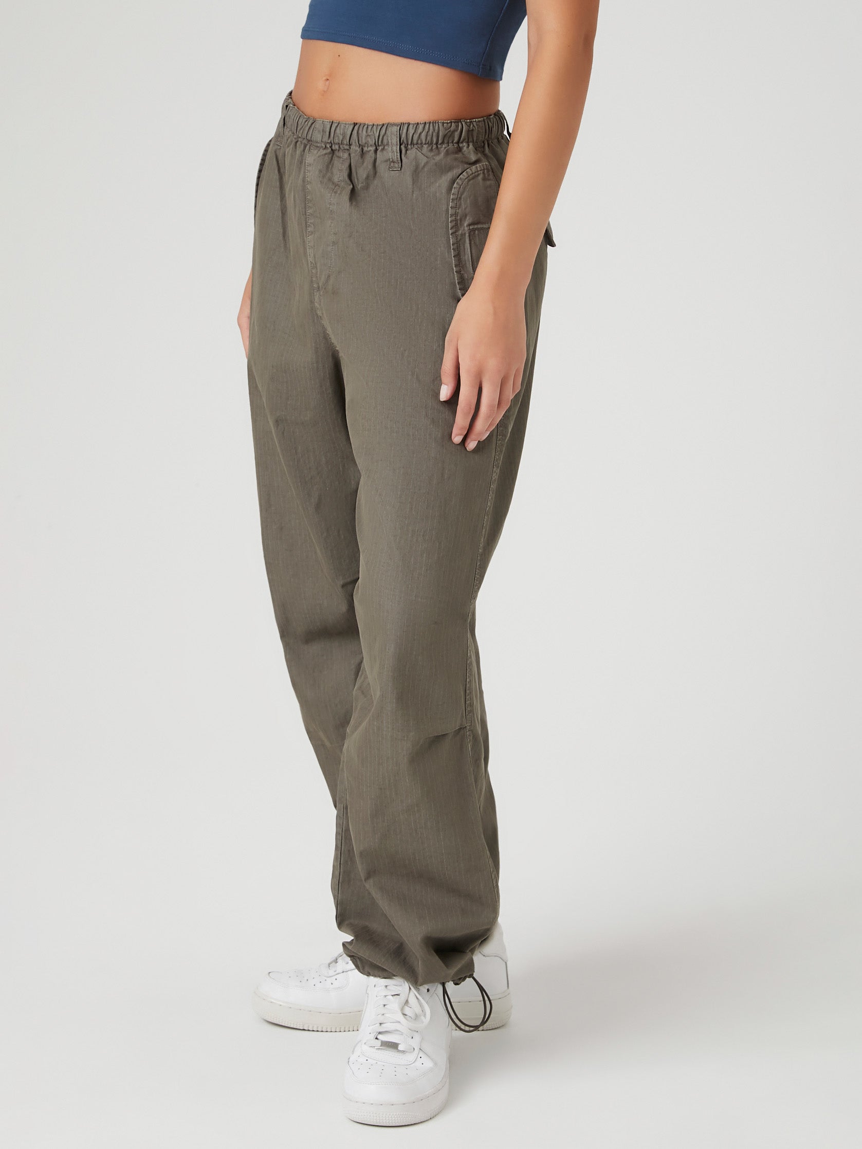 מכנסי WIDE LEG בשילוב גומי- FOREVER 21|פוראבר 21