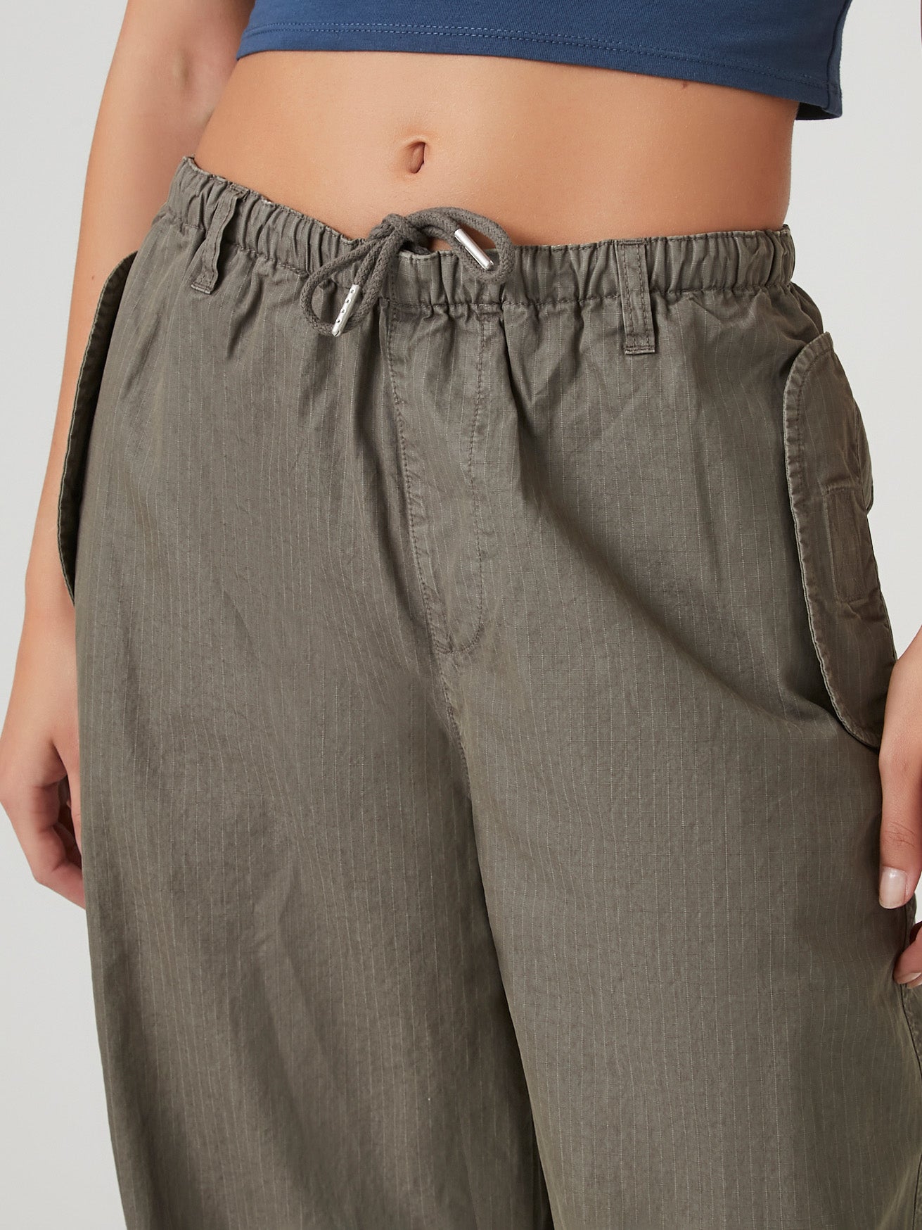 מכנסי WIDE LEG בשילוב גומי- FOREVER 21|פוראבר 21