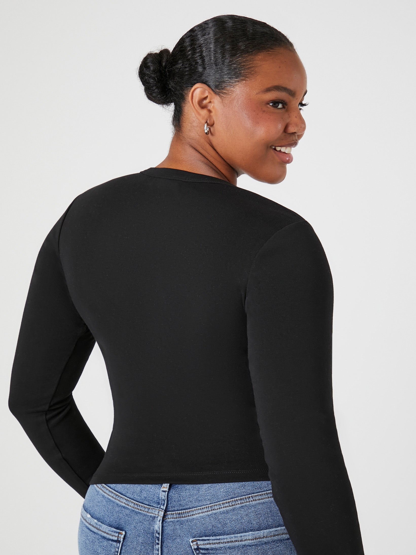 טישרט בייסיק ארוכה PLUS SIZE- FOREVER 21|פוראבר 21
