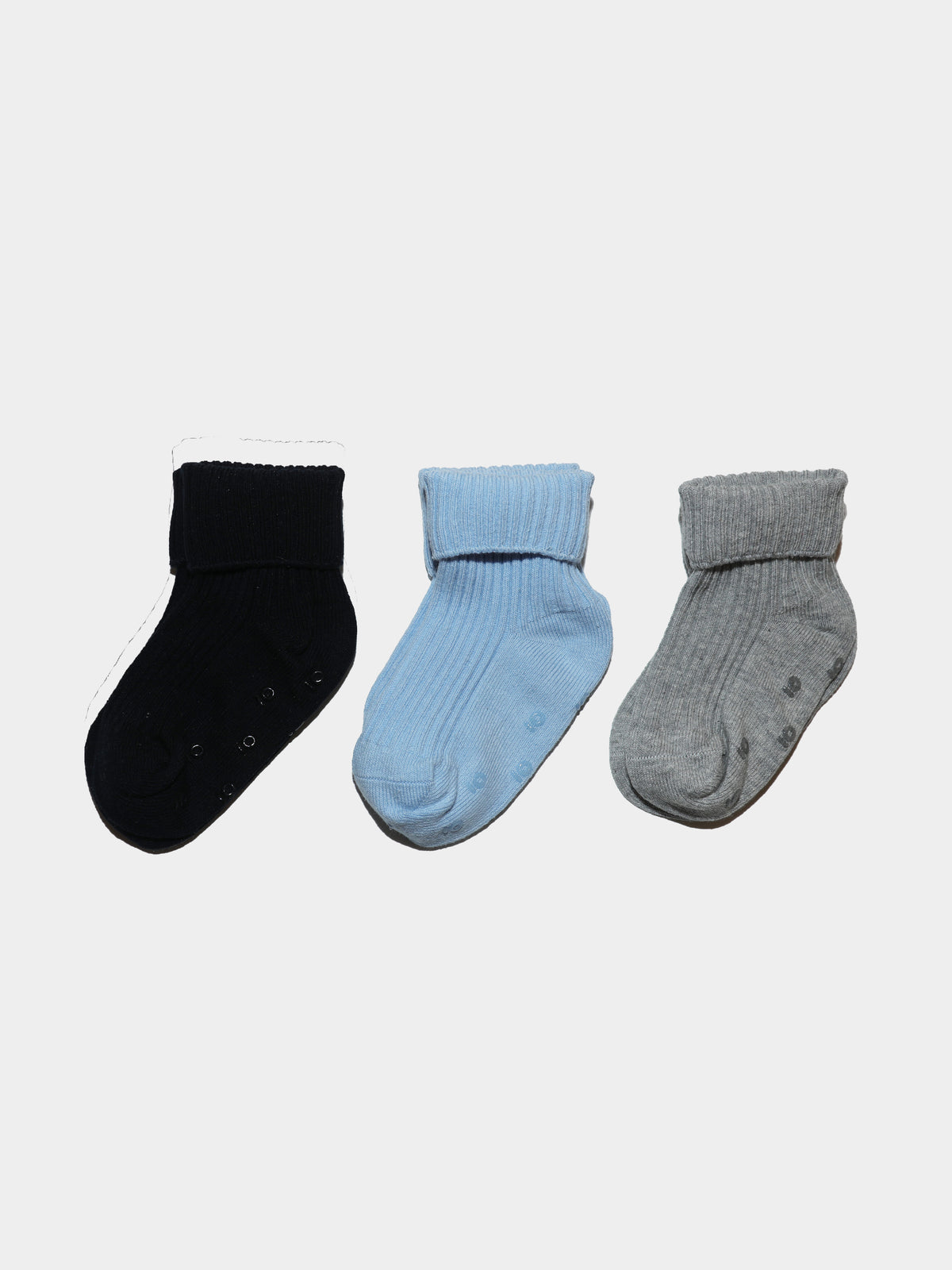 מארז 3 זוגות גרביים אנטיסליפ / כחול-אפור / תינוקות יוניסקס