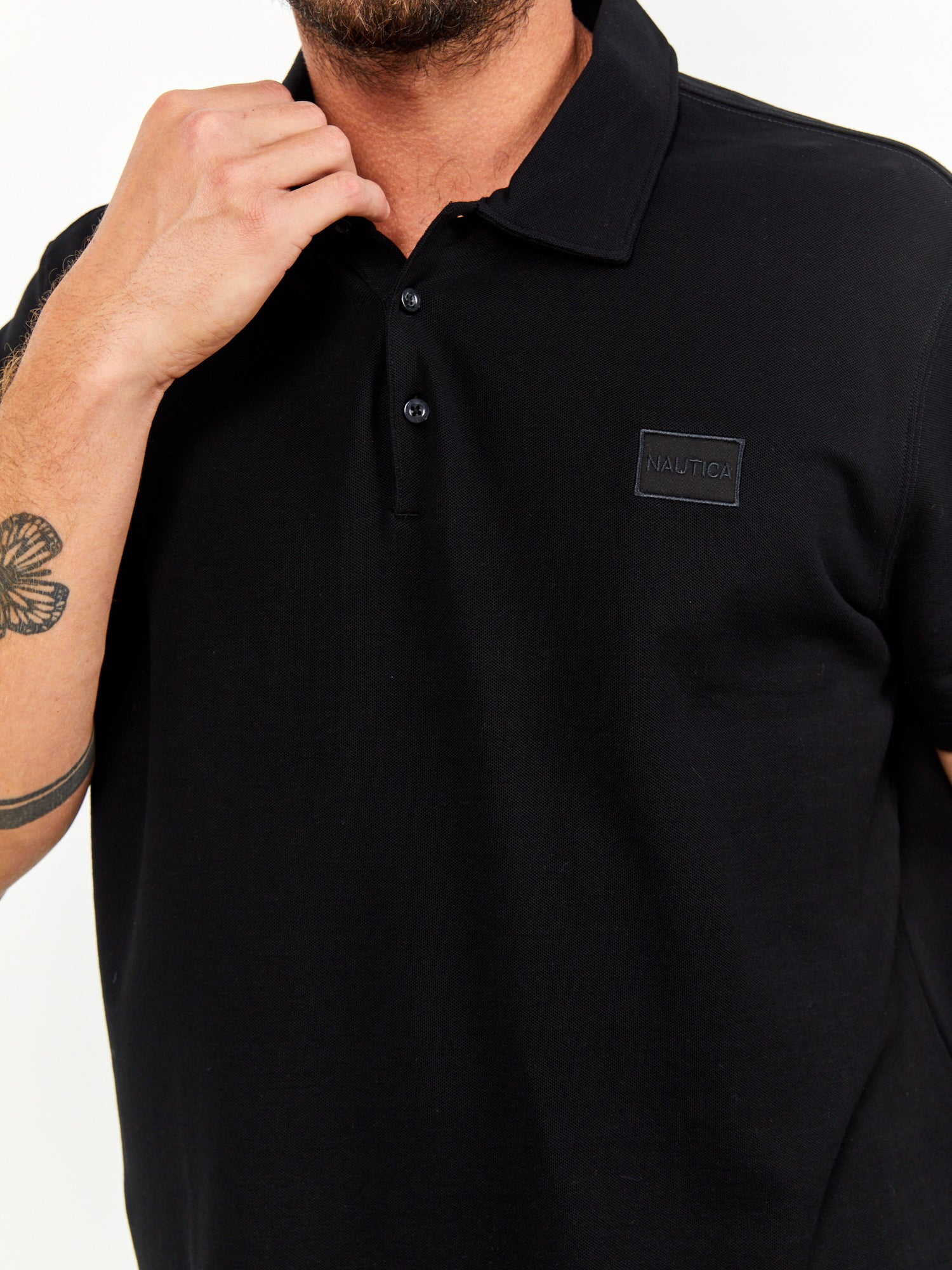 חולצת פולו בשילוב לוגו רקום- Nautica|נאוטיקה