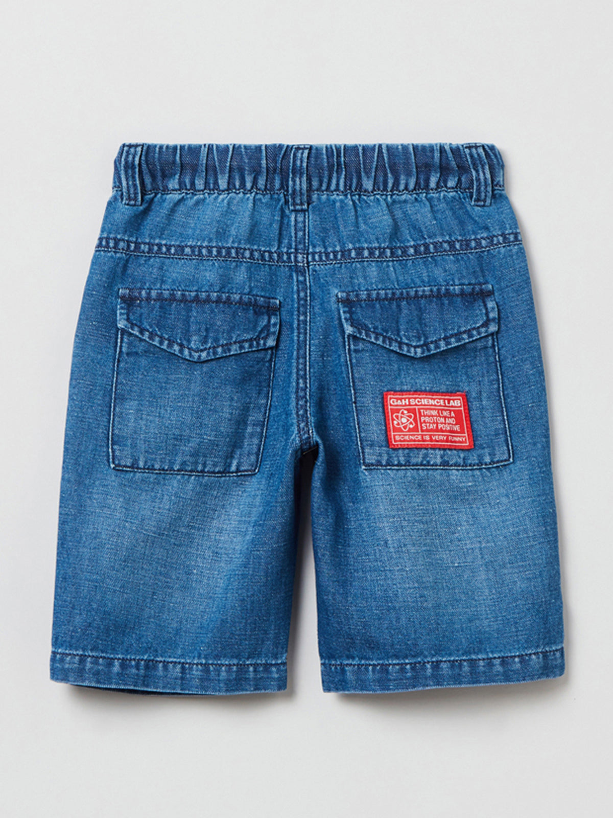 מכנסי ג'ינס קצרים בשילוב פשתן / ילדים- OVS|או. וי. אס
