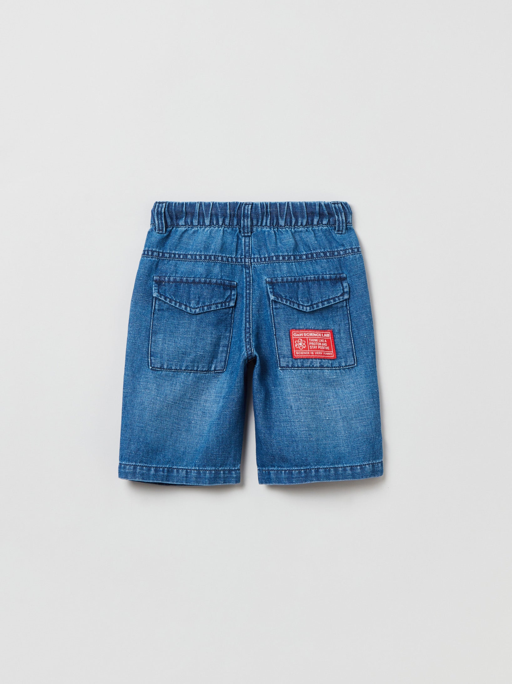 מכנסי ג'ינס קצרים בשילוב פשתן / ילדים- OVS|או. וי. אס