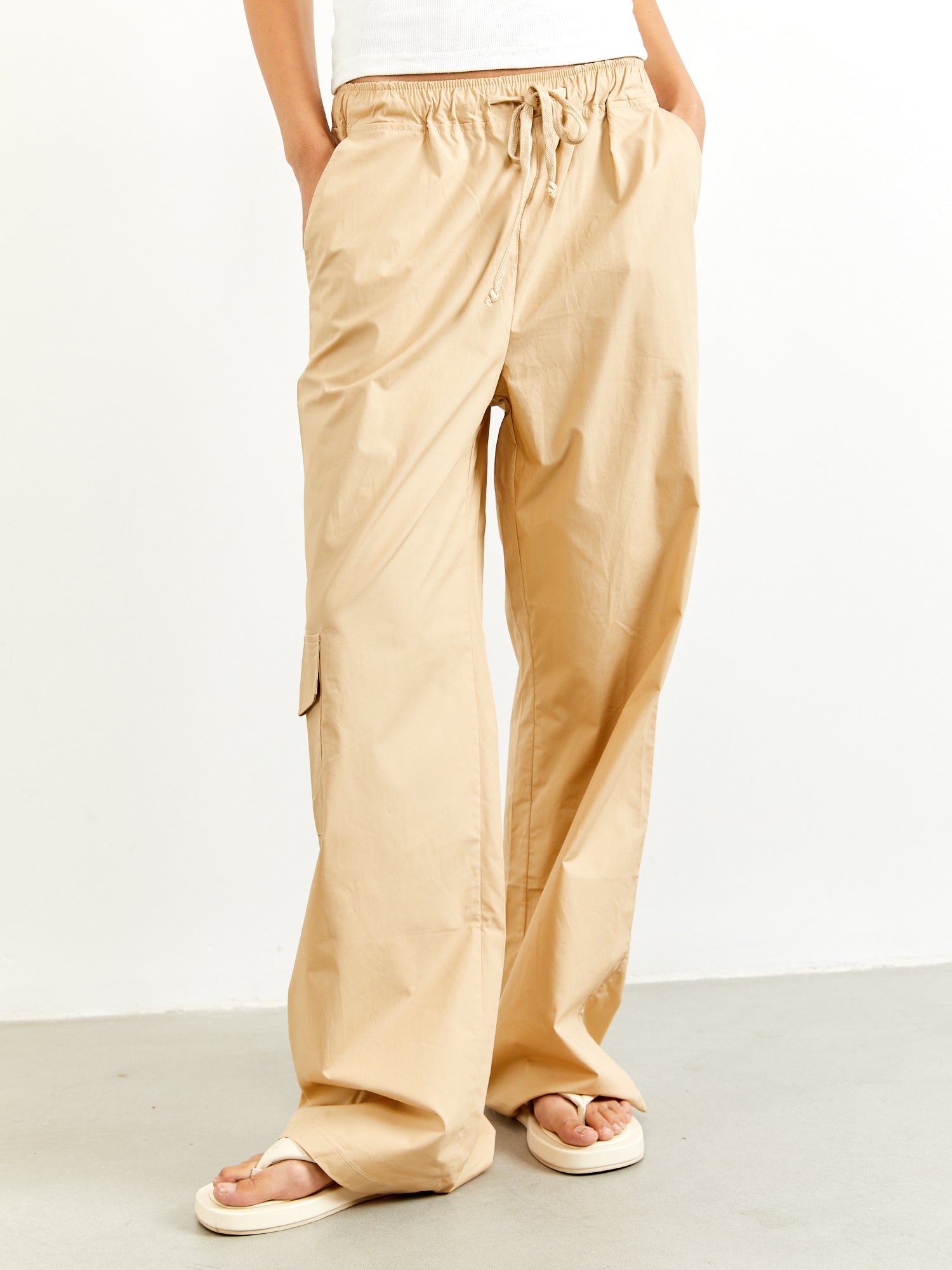 מכנסיים ארוכים בגזרה רחבה- Style River|סטייל ריבר