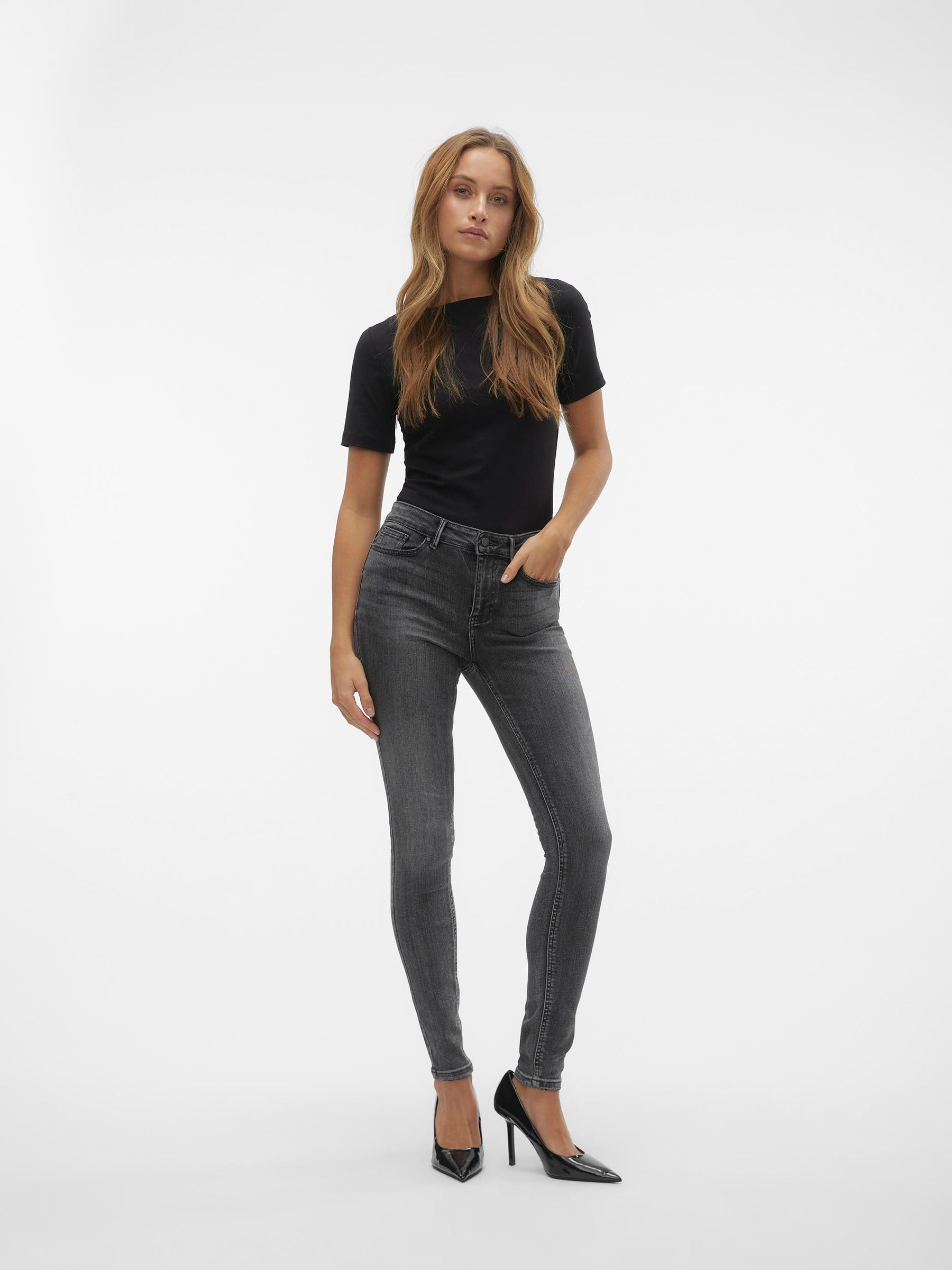 סקיני ג'ינס/ אורך ממוצע- Vero Moda |וורו מודה