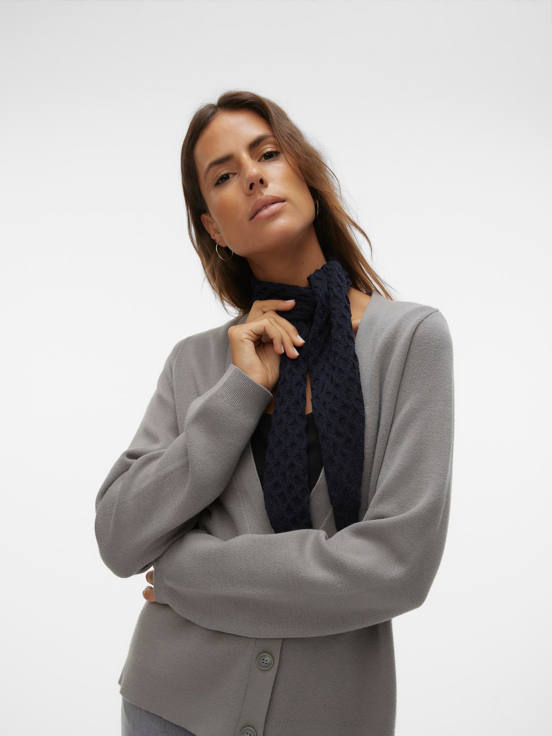 קרדיגן סרוג עם צווארון וי- Vero Moda |וורו מודה