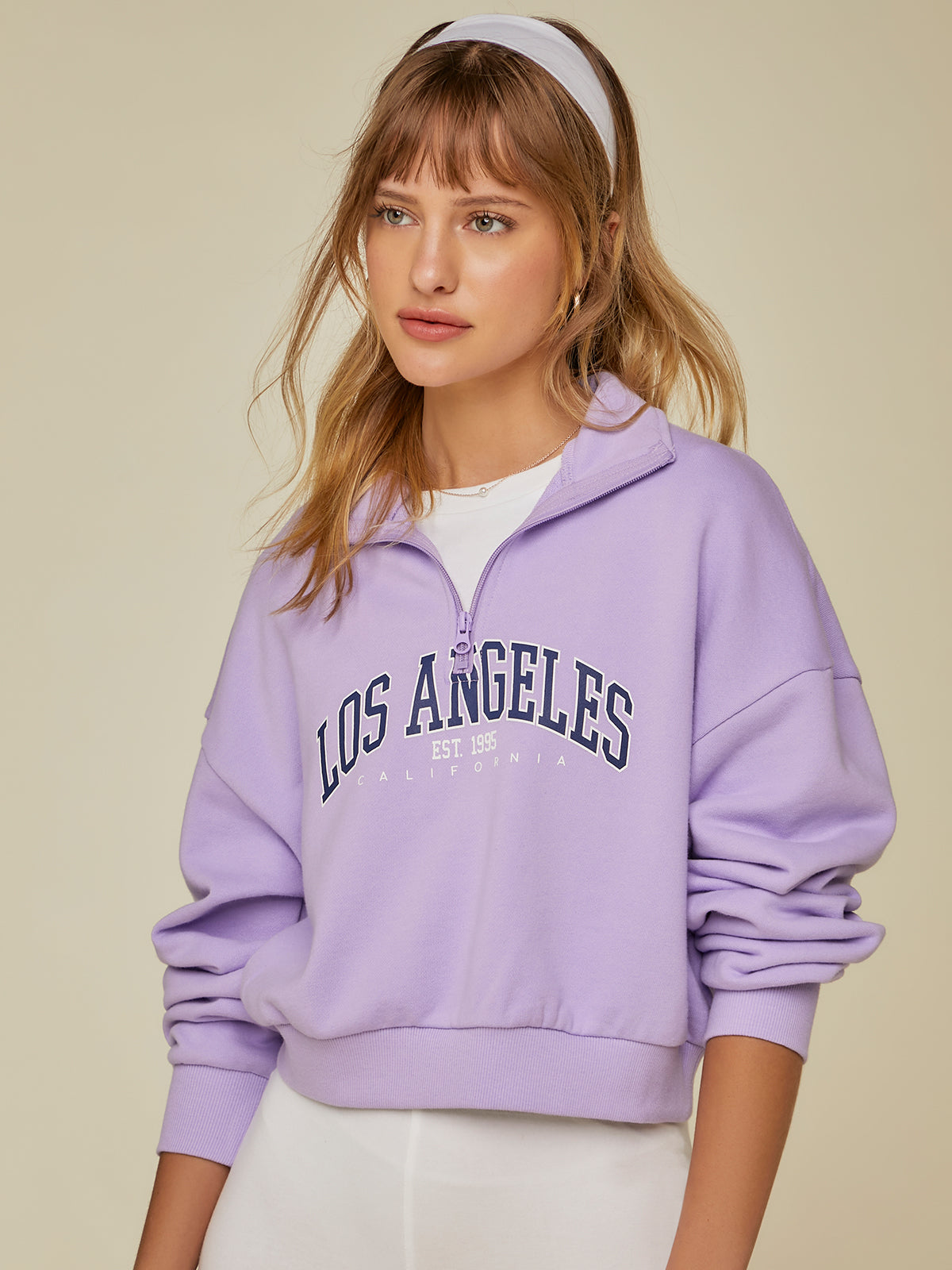 סווטשירט חצי רוכסן Los Angeles