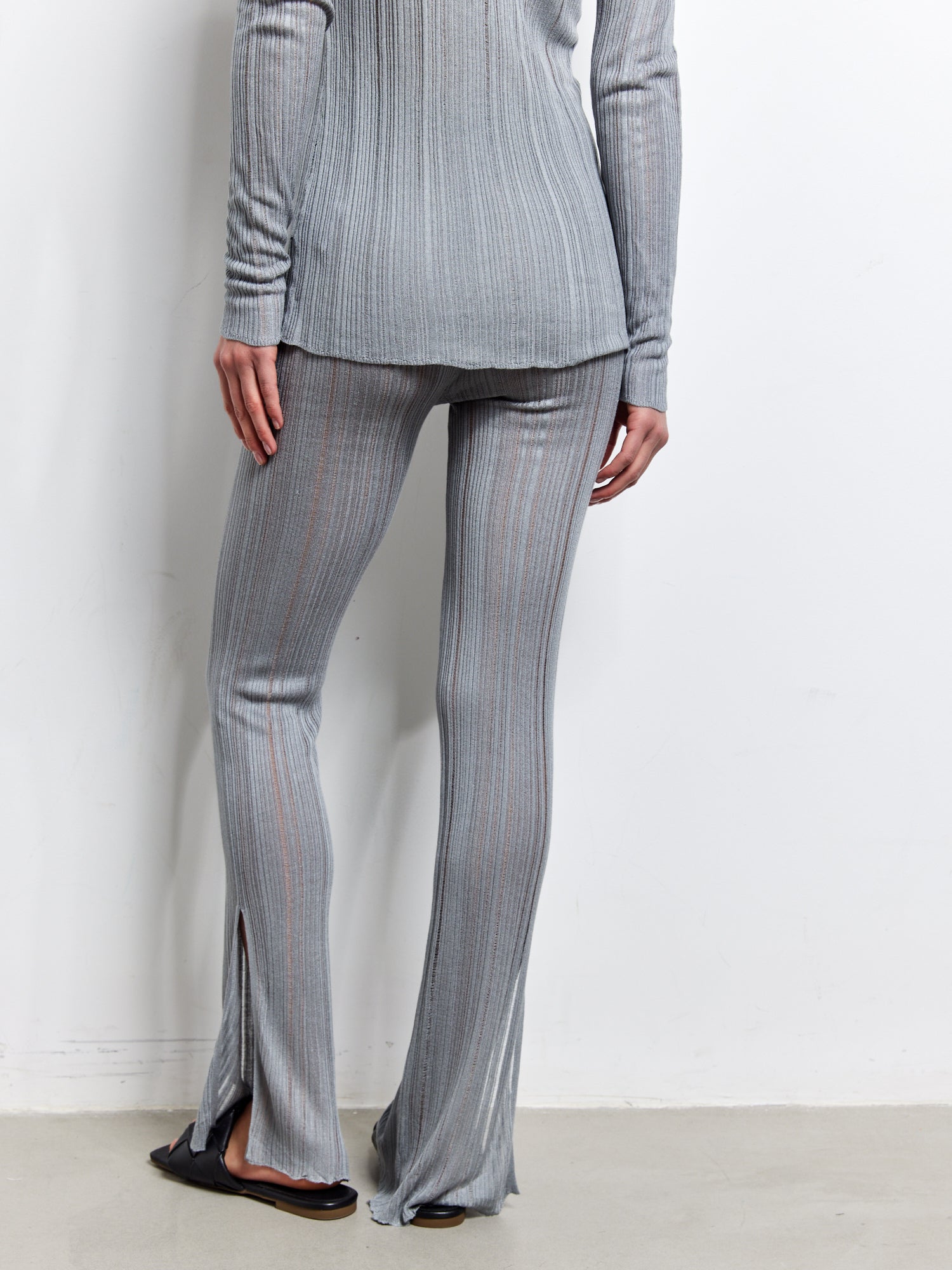 מכנסי סריג במראה חצי שקוף- Style River|סטייל ריבר