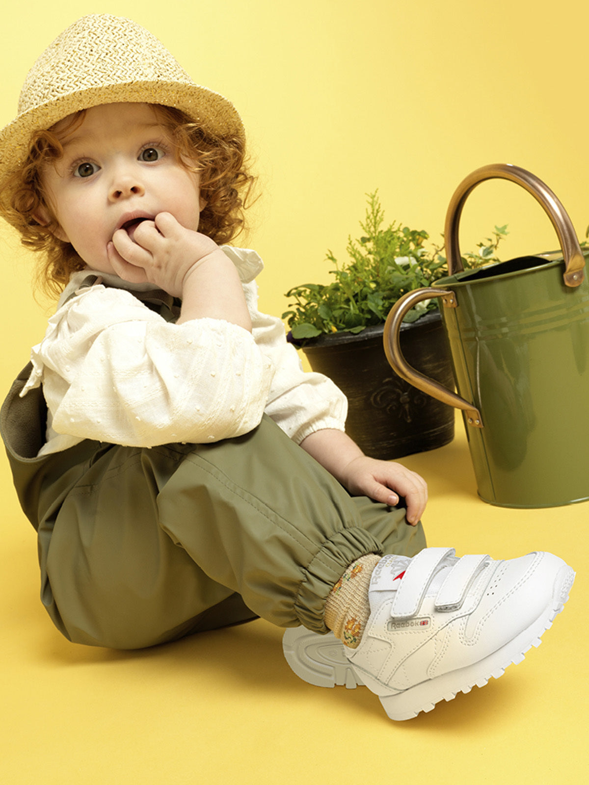 נעלי סניקרס CL LTHR 2V / תינוקות- Reebok|ריבוק