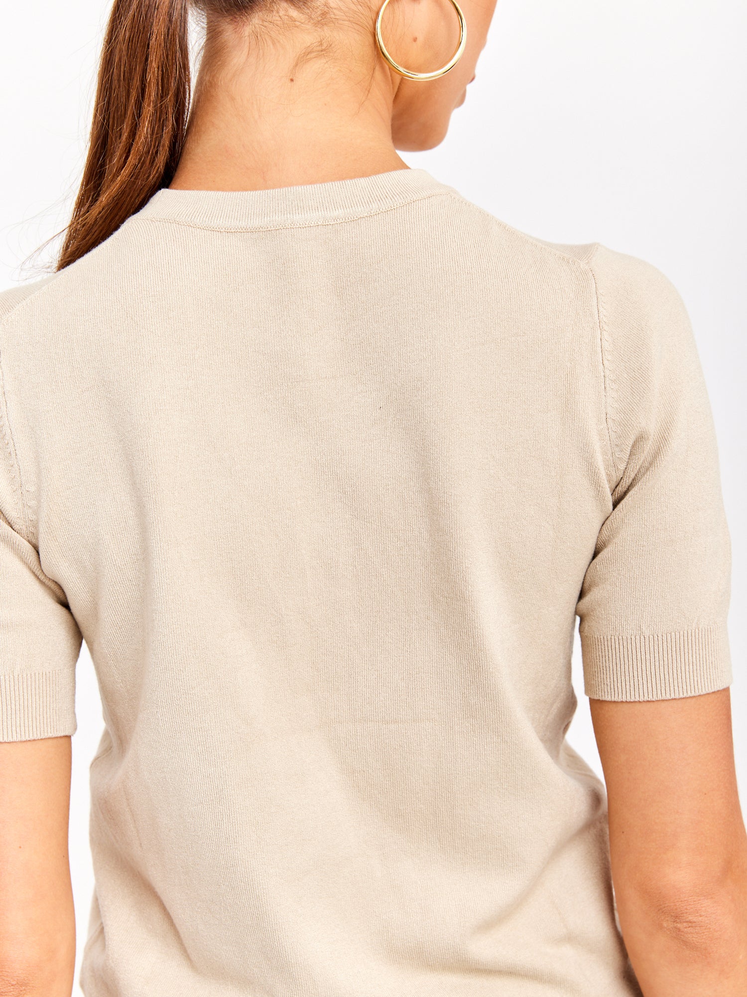 חולצת סריג עם צווארון ניקי- Style River|סטייל ריבר