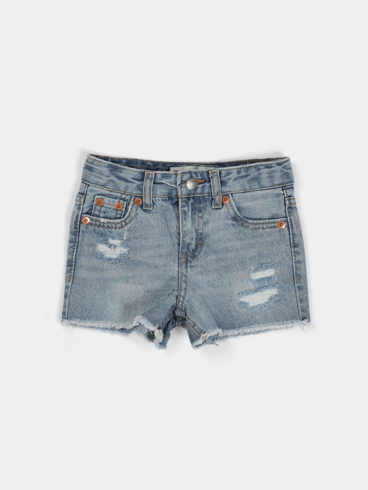 מכנסי ג'ינס קצרים עם שפשוף / ילדות- Levi's|ליוויס