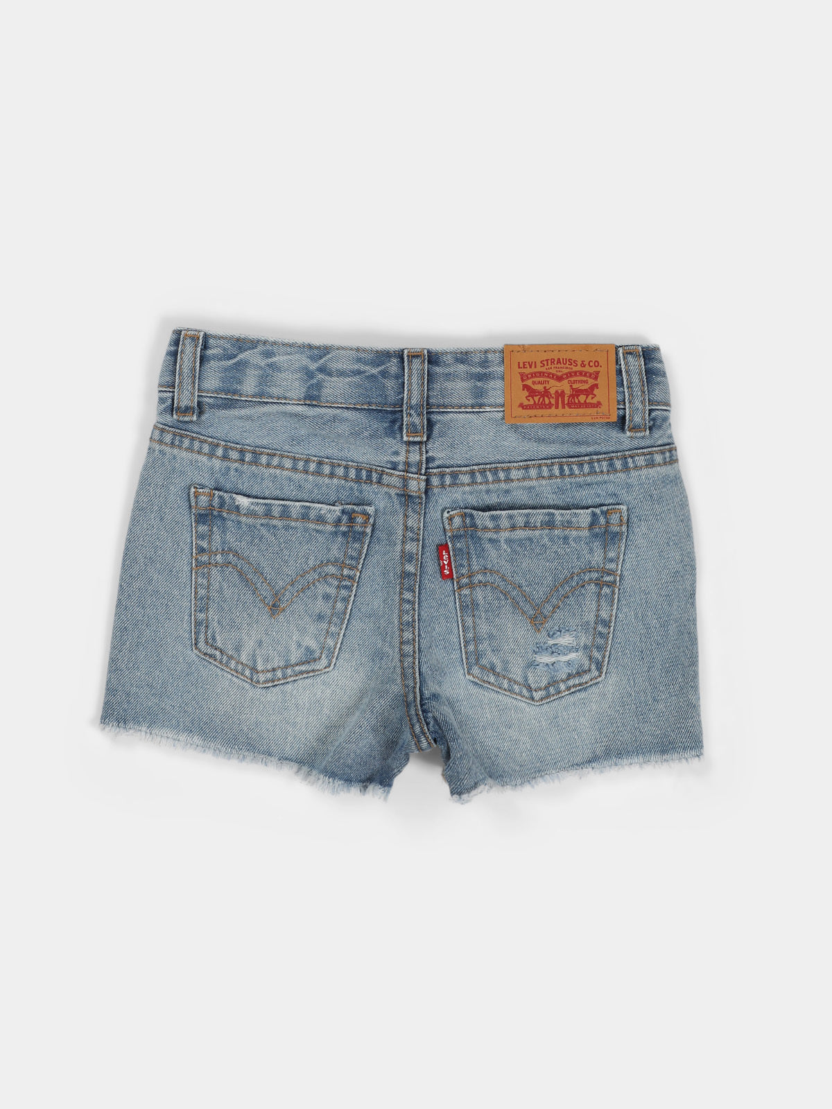 מכנסי ג'ינס קצרים עם שפשוף / ילדות- Levi's|ליוויס