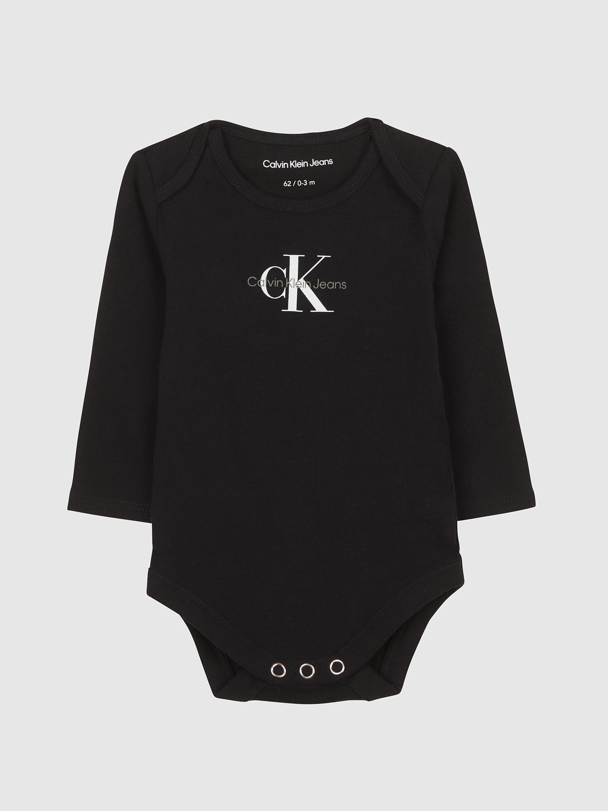 מארז 3 בגדי גוף עם לוגו / תינוקות יוניסקס- Ck|קלווין קליין