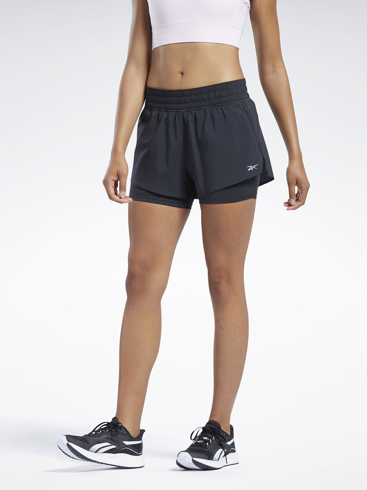מכנסי ריצה קצרים עם טייץ פנימי 2IN1- Reebok|ריבוק