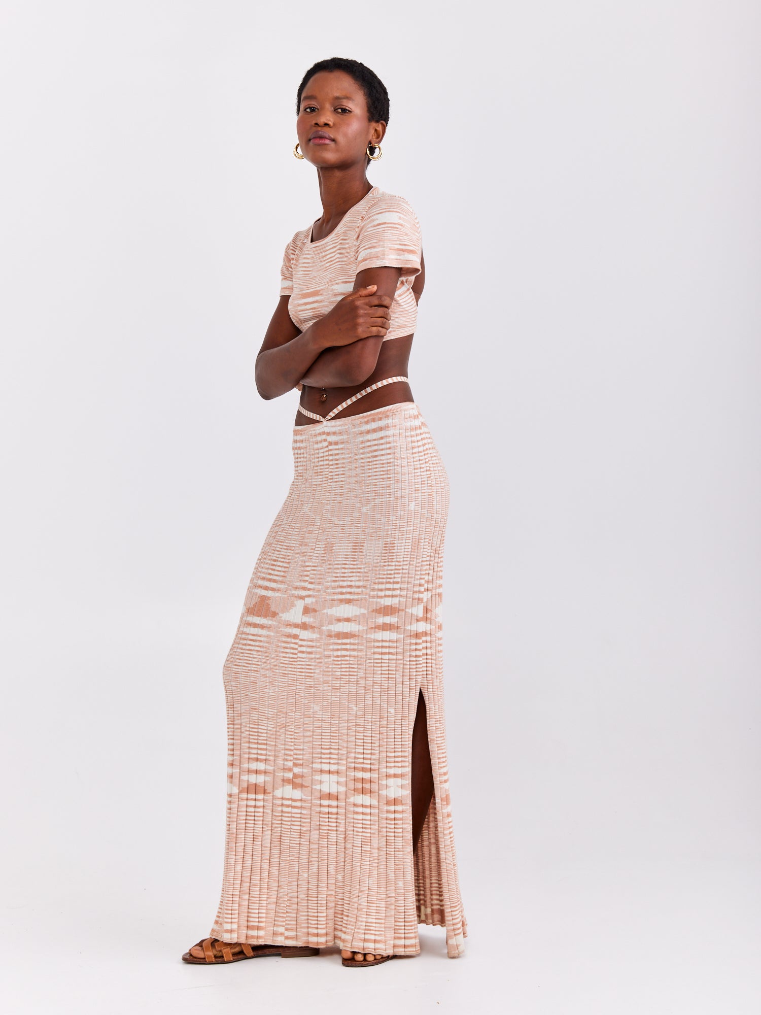 חצאית מקסי עם קשירת מותן- Style River|סטייל ריבר