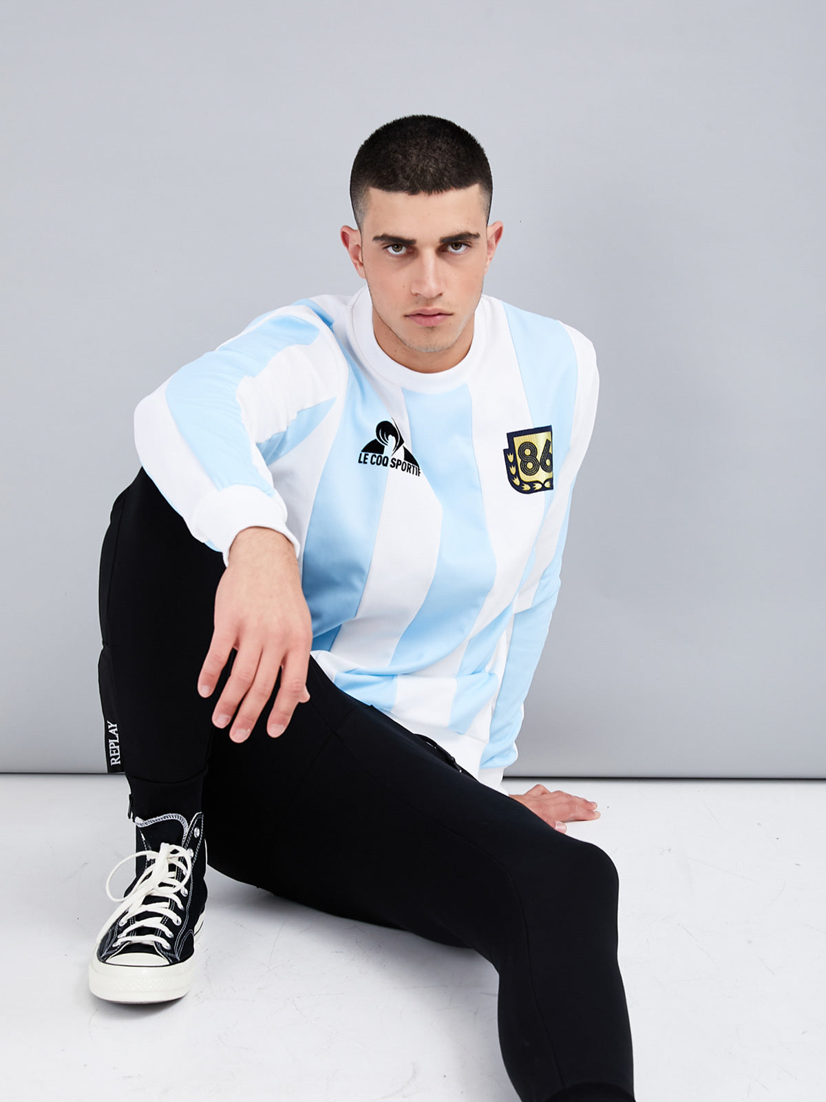 סווטשירט כדורגל עם לוגו ARGENTINE- |
