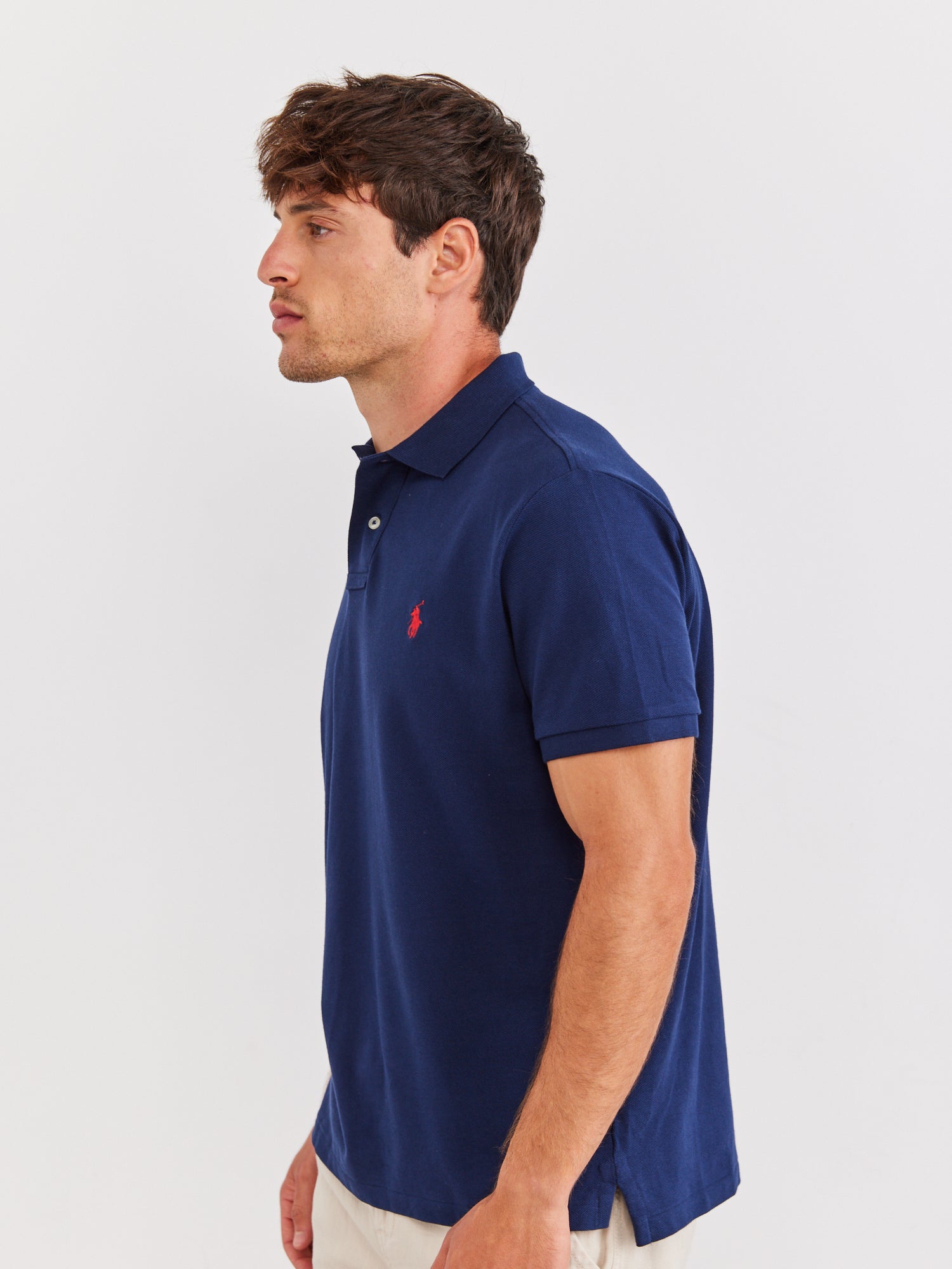 חולצת פולו קצרה עם לוגו רקום- Polo Ralph Lauren|פולו ראלף לורן 