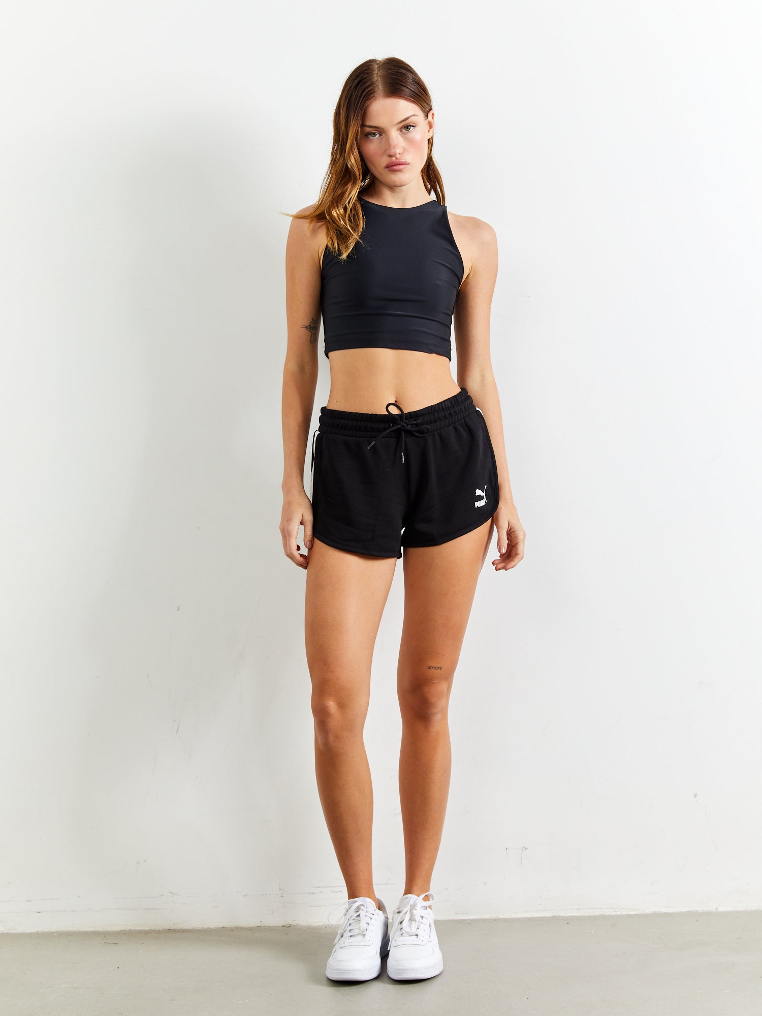 מכנסי ספורט קצרים עם לוגו מודפס- Puma|פומה