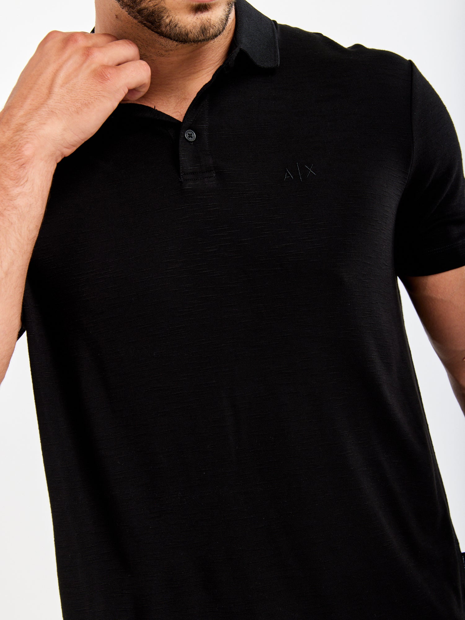 חולצת פולו עם לוגו רקום- ARMANI EXCHANGE|ארמני אקסצ'ינג