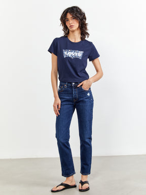 מכנסי ג'ינס קרופ 501 בגזרה גבוהה