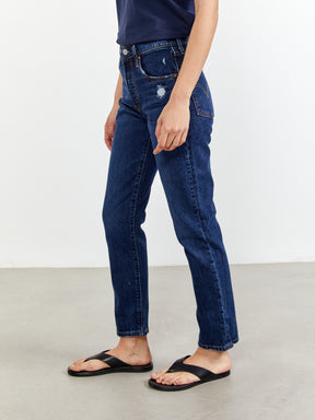 מכנסי ג'ינס קרופ 501 בגזרה גבוהה