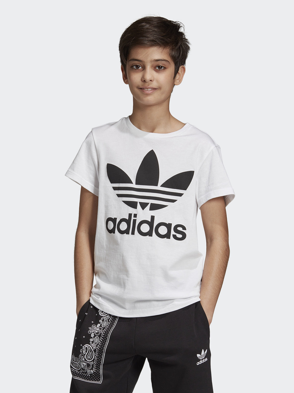 טי שירט עם הדפס לוגו / ילדים ונוער- Adidas Originals|אדידס אוריג'ינלס