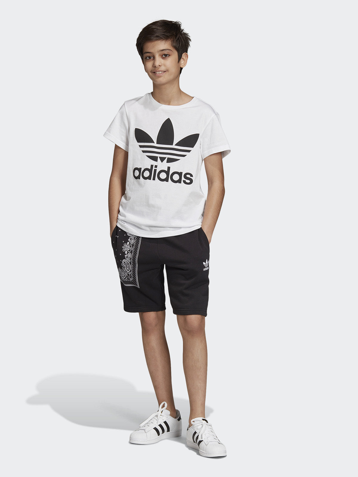 טי שירט עם הדפס לוגו / ילדים ונוער- Adidas Originals|אדידס אוריג'ינלס