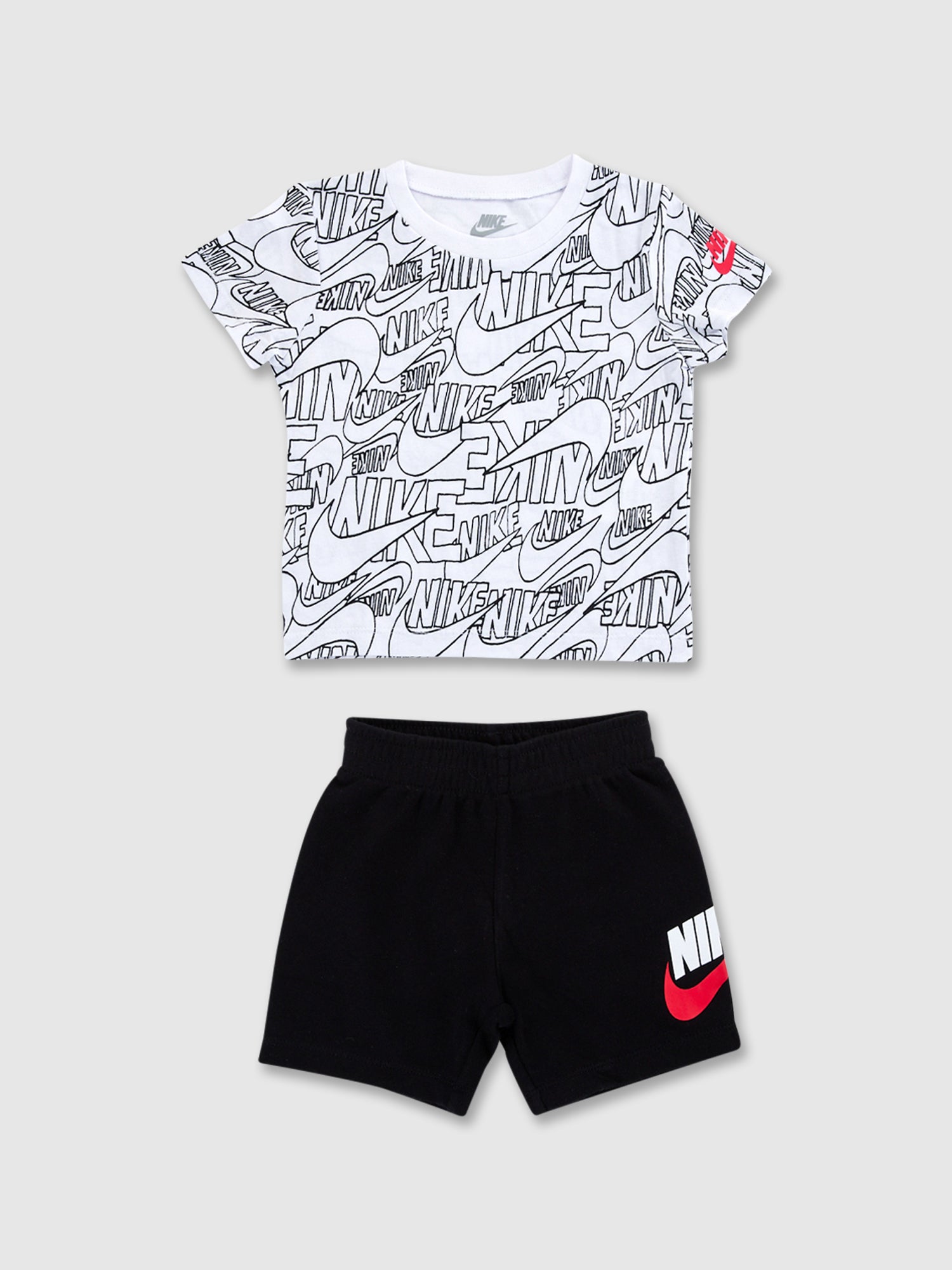 סט חולצה ומכנסיים עם הדפסי לוגו/ תינוקות- Nike|נייק