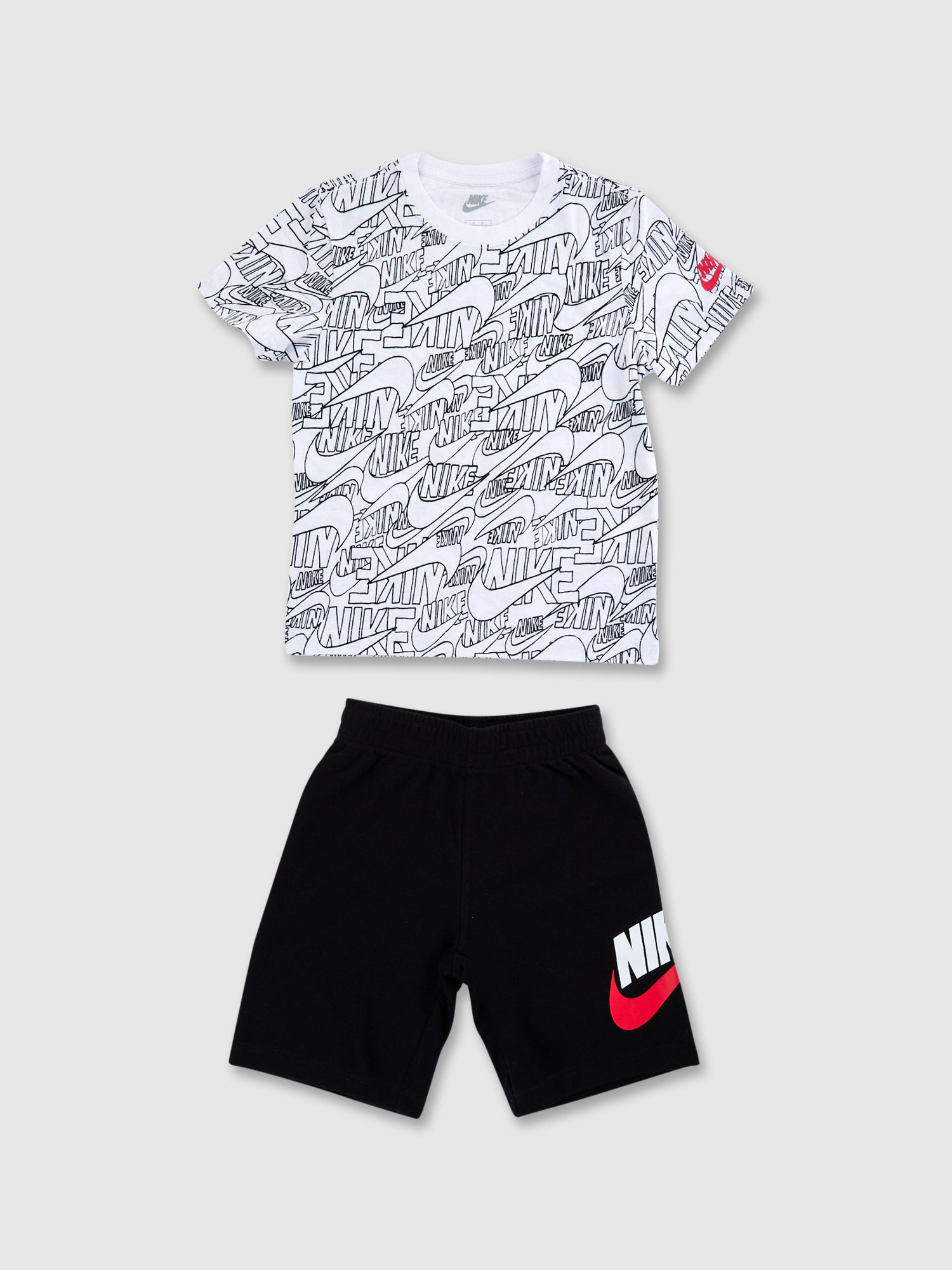 סט חולצה ומכנסיים עם הדפסי לוגו/ ילדים- Nike|נייק