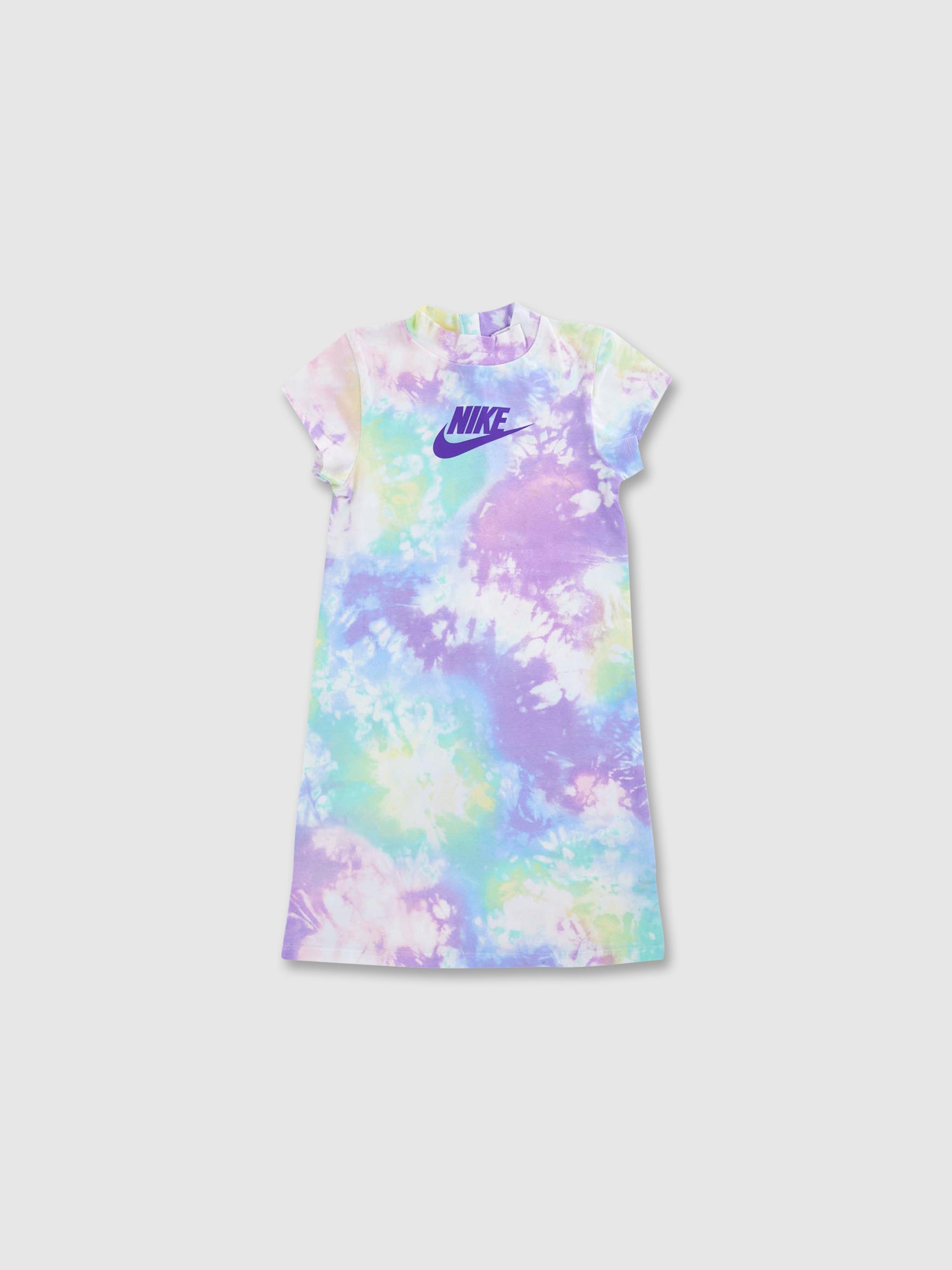 שמלה בהדפס טאי דאי עם לוגו/ ילדות- Nike|נייק
