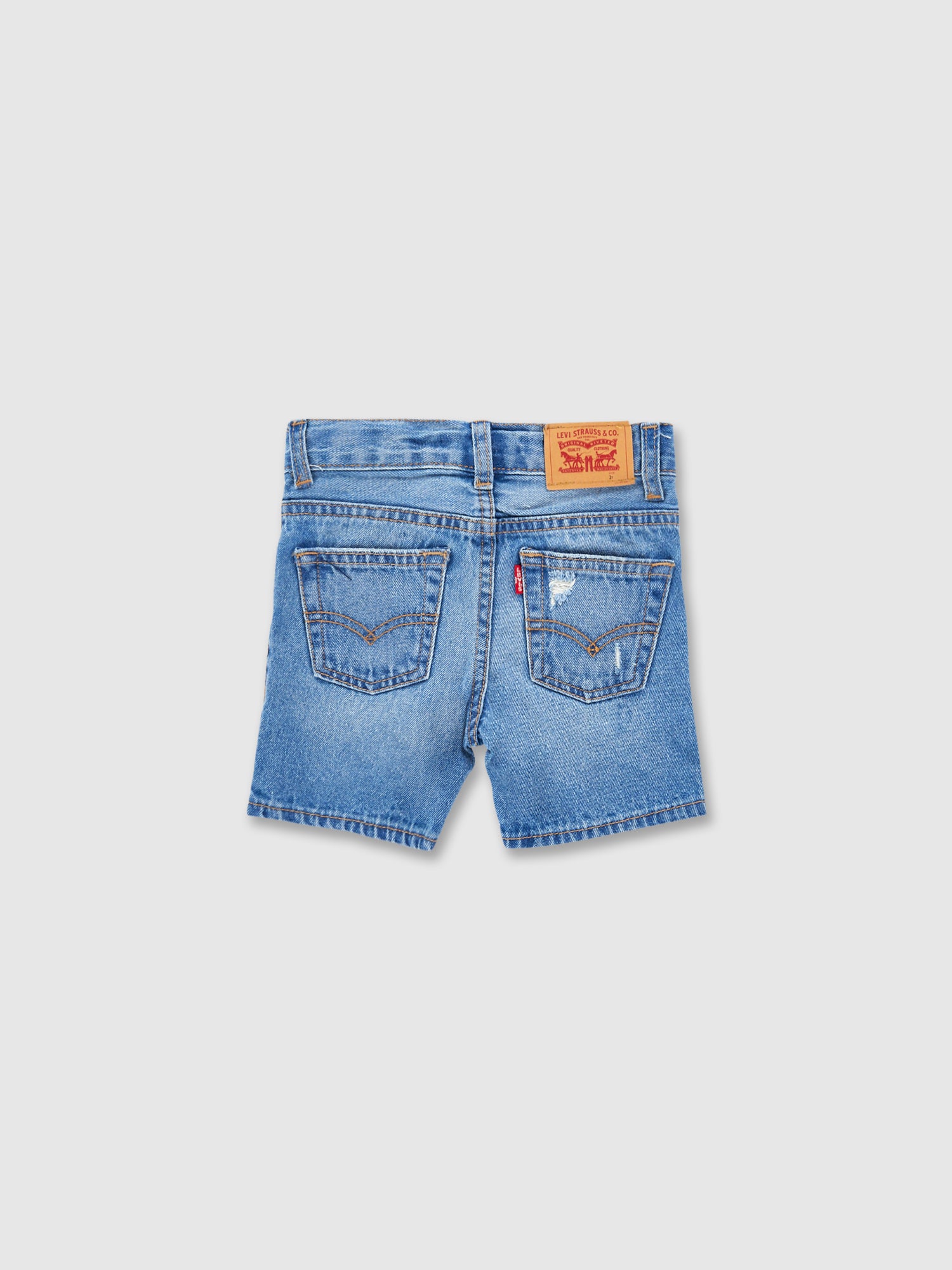 מכנסי ג'ינס קצרים בשילוב קרעים / תינוקות וילדות- Levi's|ליוויס