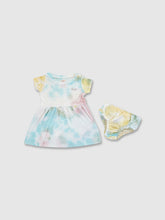 שמלה בהדפס טאי דאי עם תחתונים תואמים/ תינוקות