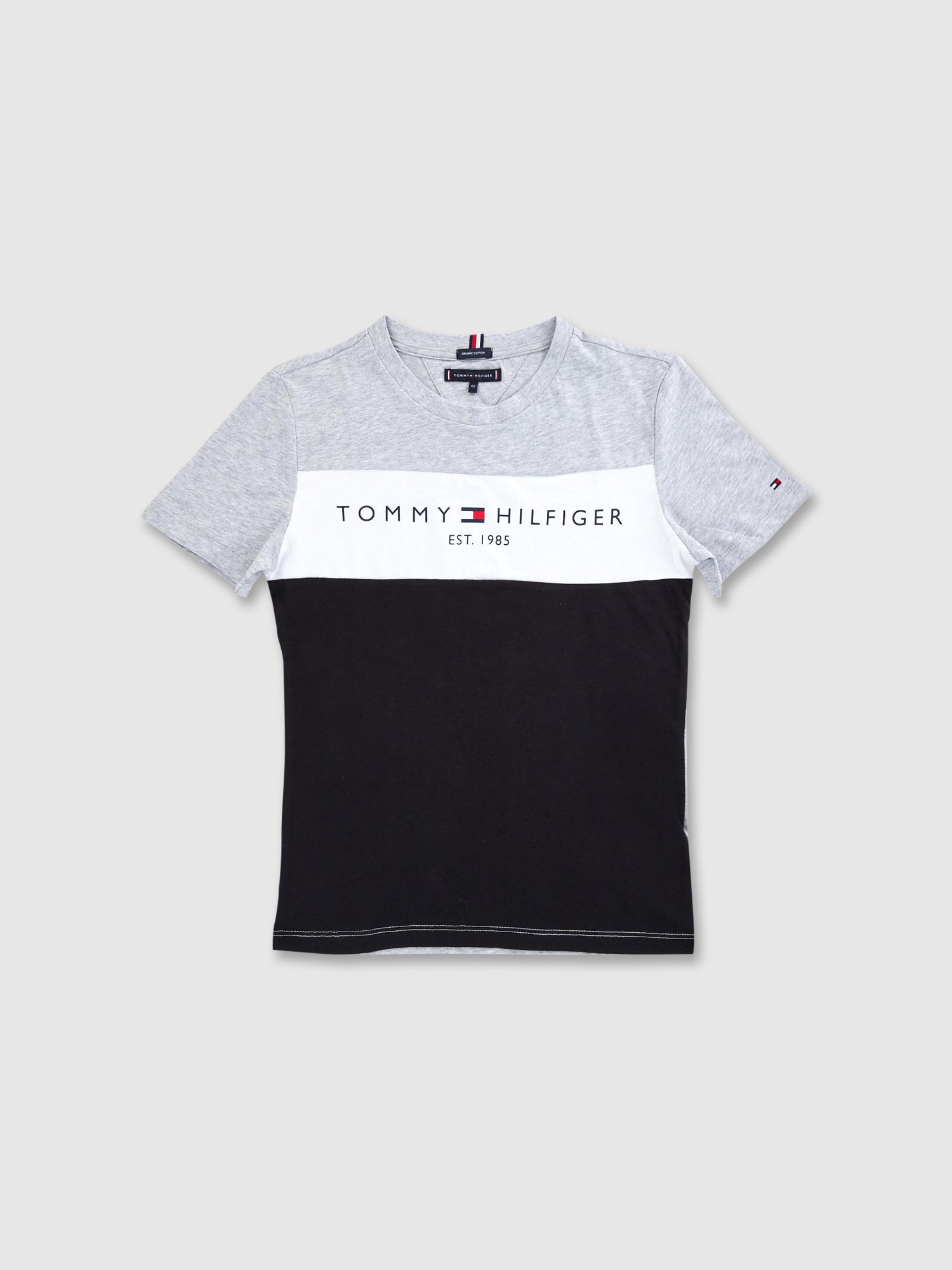 טישרט בשילוב צבעים עם לוגו/ נוער- Tommy Hilfiger|טומי הילפיגר