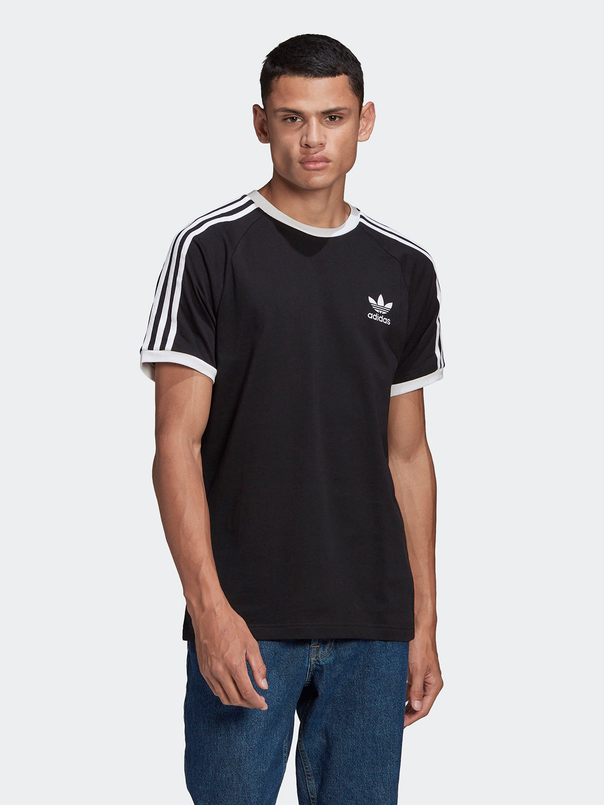 טי שירט בייסיק עם דוגמת פסים- Adidas Originals|אדידס אוריג'ינלס