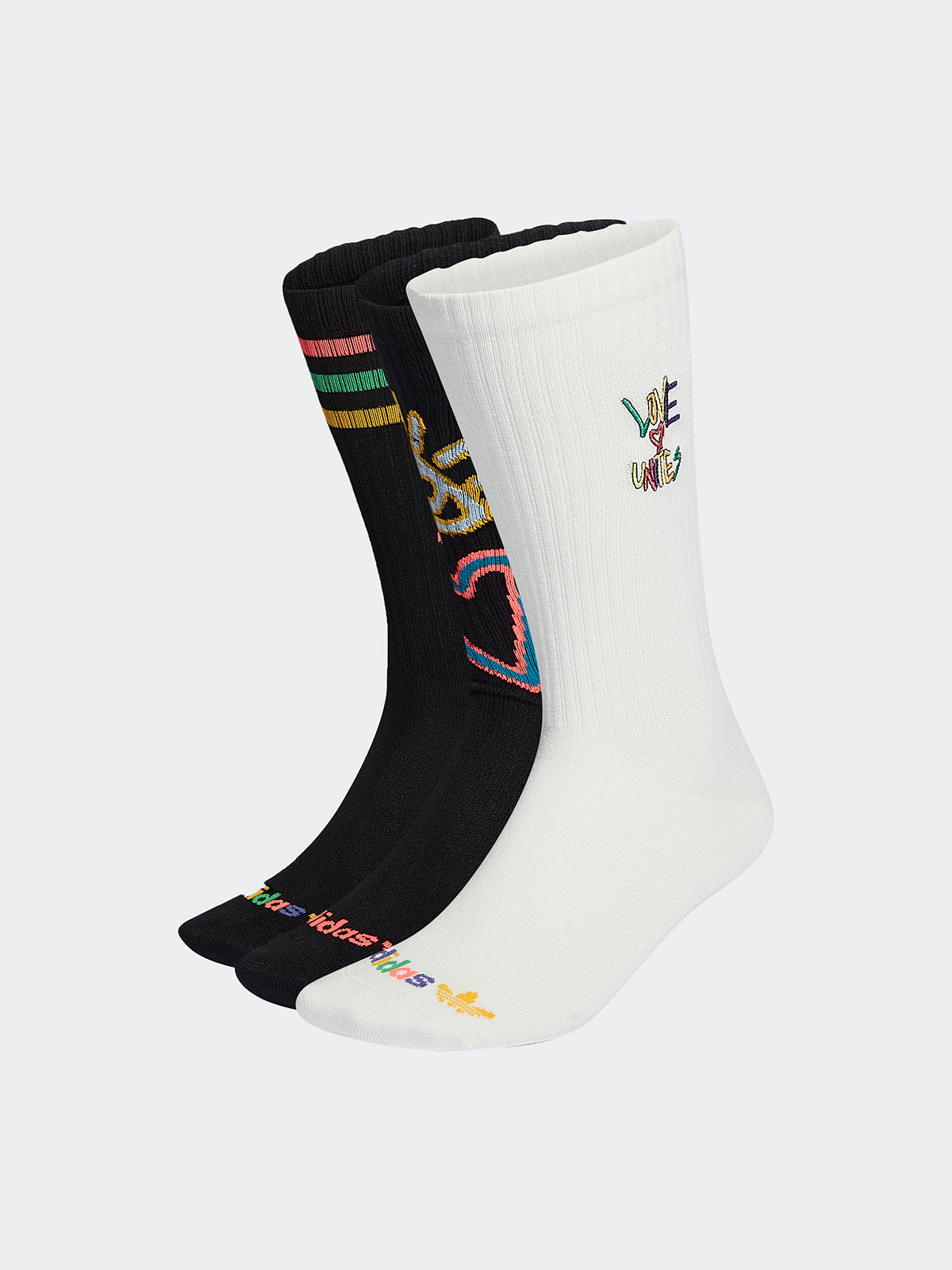 מארז 3 זוגות גרביים עם לוגו ורקמות- Adidas Originals|אדידס אוריג'ינלס