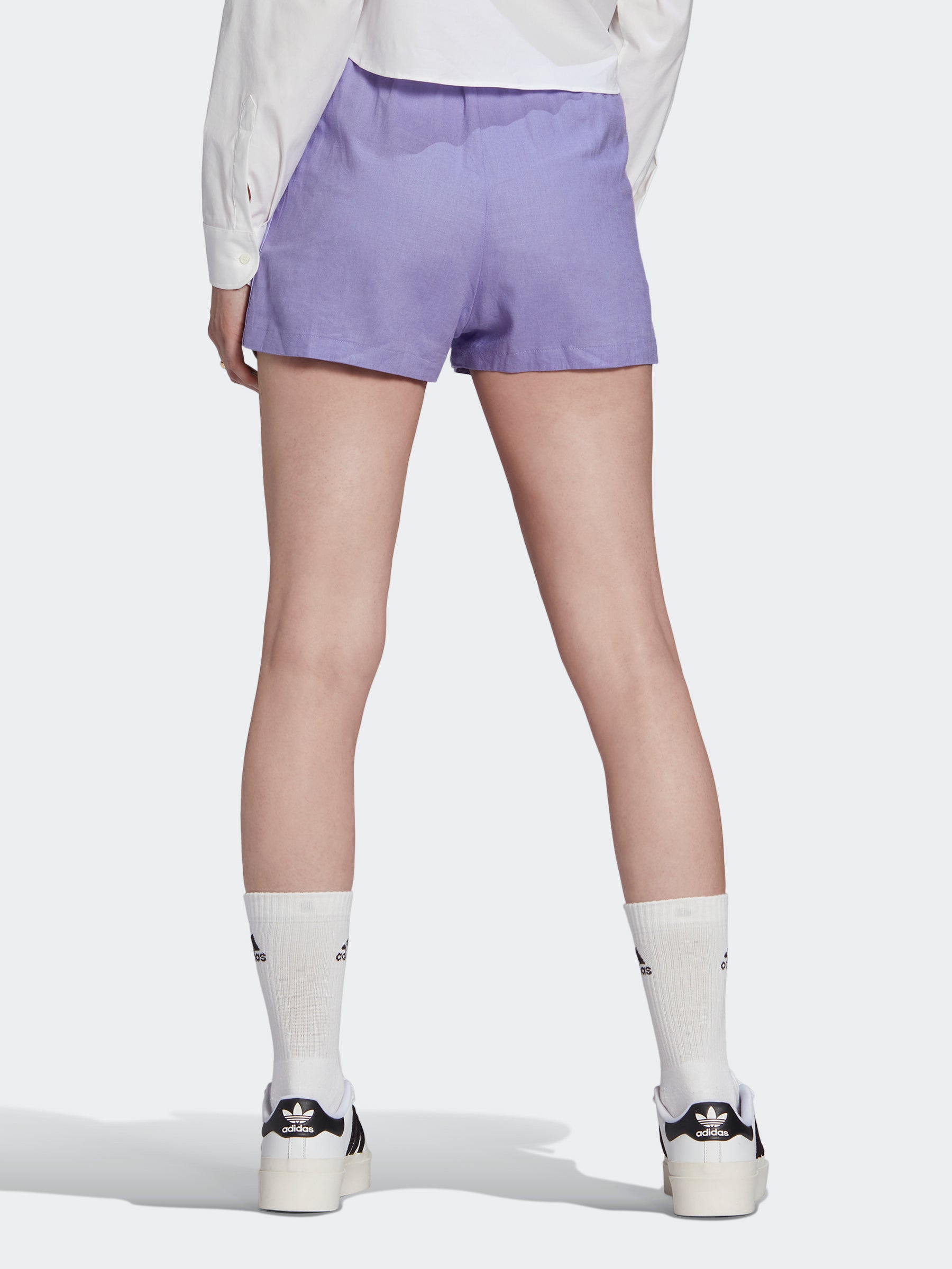מכנסיים קצרים שילוב פשתן / נשים- Adidas Originals|אדידס אוריג'ינלס