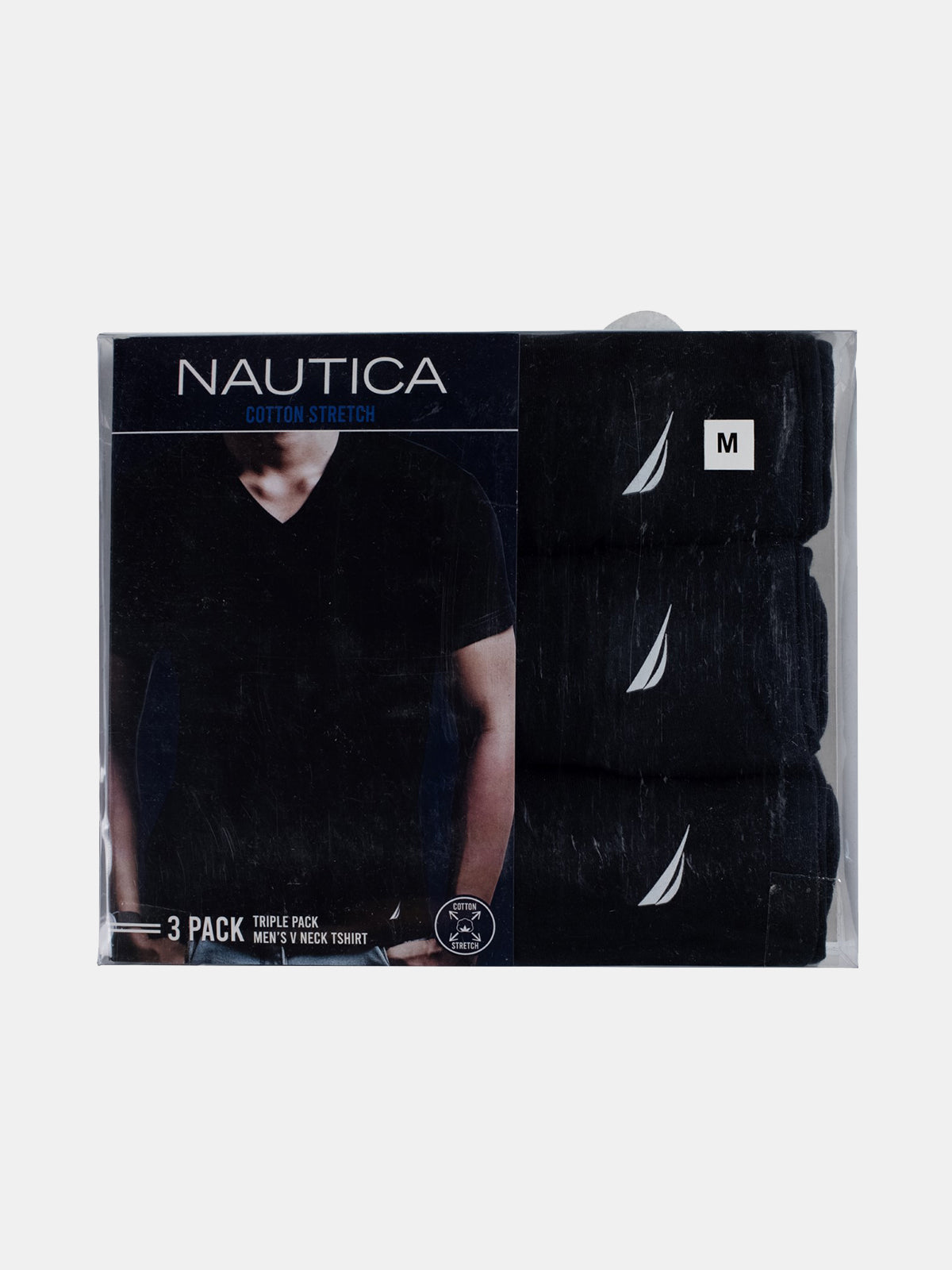 מארז 3 חולצות בייסיק צווארון וי / גברים- Nautica|נאוטיקה