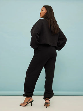 מכנסי JOGGERS בטקסטורת וופל LVS X NA-KD