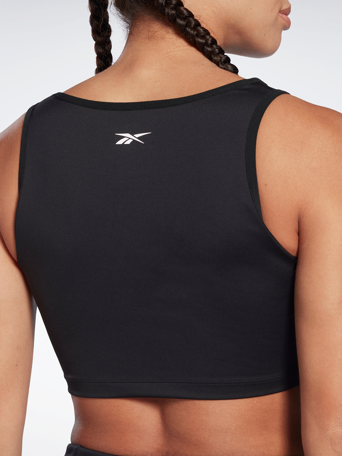 גופיית אימון בגזרת קרופ עם כיווצים- Reebok|ריבוק