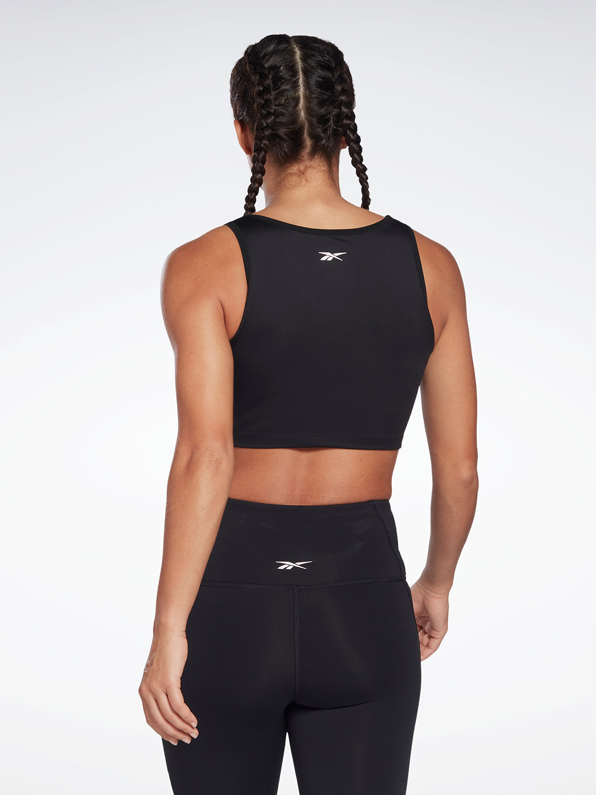 גופיית אימון בגזרת קרופ עם כיווצים- Reebok|ריבוק