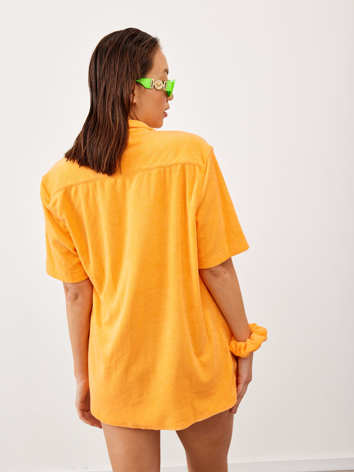 חולצה מכופתרת מבד מגבת- Style River|סטייל ריבר
